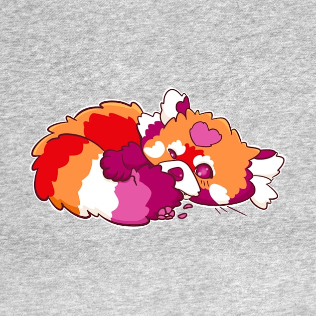 Lesbian Pride Red panda by BubblegumGoat